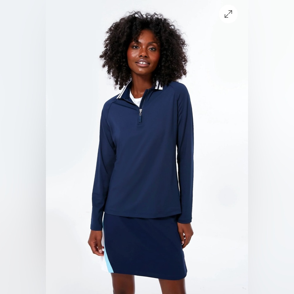 Tuckernuck | ADDISON BAY Navy Key West Polo Long Sleeve shirt | Size S